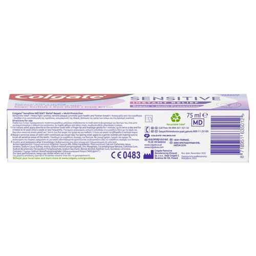 Colgate Sensitive Instant Relief Multi Protection Toothpaste 