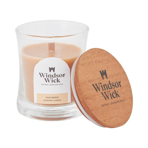 Home Style Windsor Wick Cracking Wooden Wick Mini Candle Oud Wood
