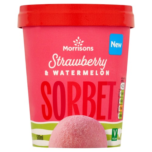 Morrisons strawberry and watermelon sorbet