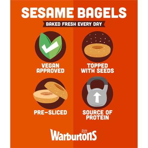 Warburtons Sesame Bagels