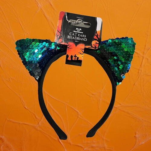 Morrisons Halloween Sequin Cat Ears Headband