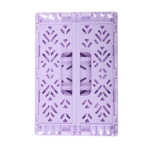 Nutmeg Home Lilac Folding Storage Crates - 2 pack