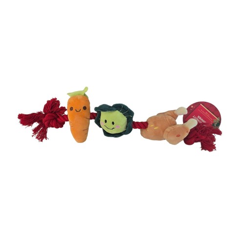 Morrisons Festive Dinner Plush Rope Tug Dog Toy