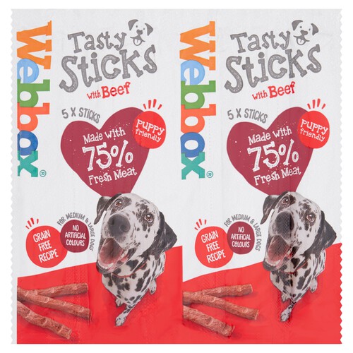 Webbox Dog Sticks Beef