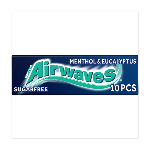 Wrigley's Airwaves Menthol & Eucalyptus Sugarfree Chewing Gum 10 Pellets