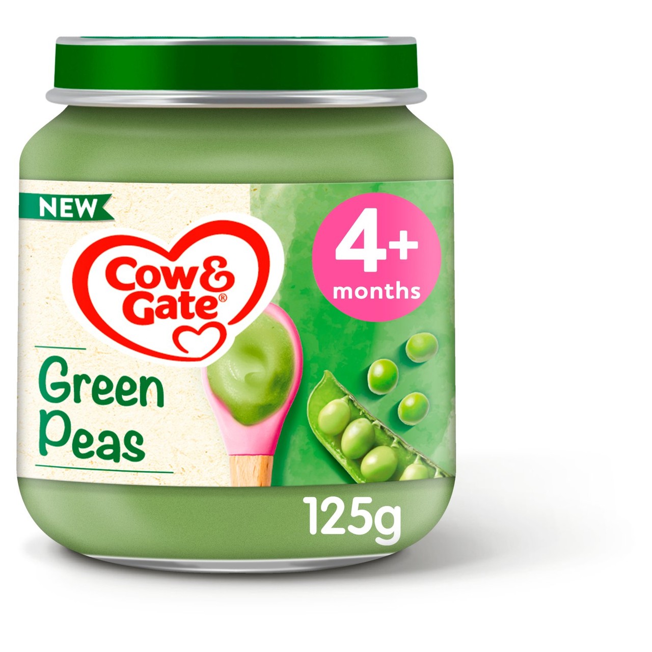 Cow & Gate Peas Baby Food Snack Jar 4+ Months 125g