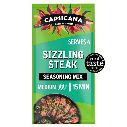 Capsicana Argentinian Sizzling Steak Seasoning Medium Spice Mix 28g