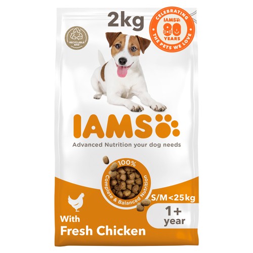 Iams For Vitality Adult Small & Medium Dog Food With Fresh Chicken 