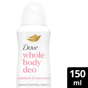 Dove Raspberry & Rose Whole Body Deodorant Spray 48H 150Ml