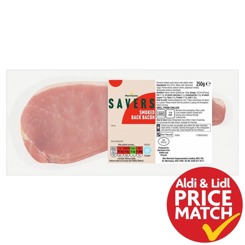 Savers Smoked Back Bacon 