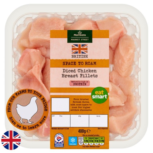 Morrisons british chicken diced breast fillets