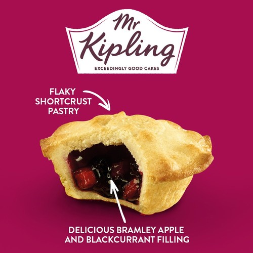 Mr Kipling Apple & Blackcurrant Pies Multipack Snack 6pk