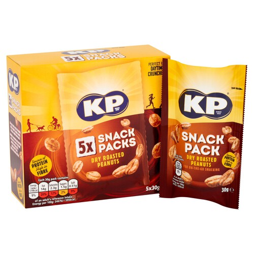 KP Dry Roasted Peanuts 5 x Snack Packs 