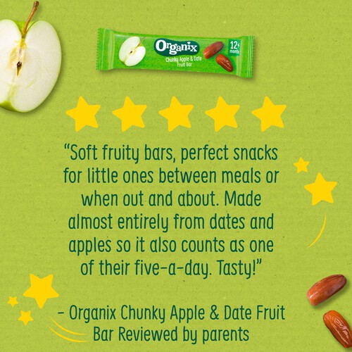 Organix Apple & Date Organic Fruit Snack Bars Multipack