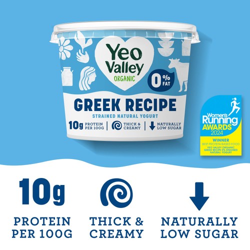 Yeo Valley Organic Greek Recipe Strained Natural Yogurt 0% Fat 450g