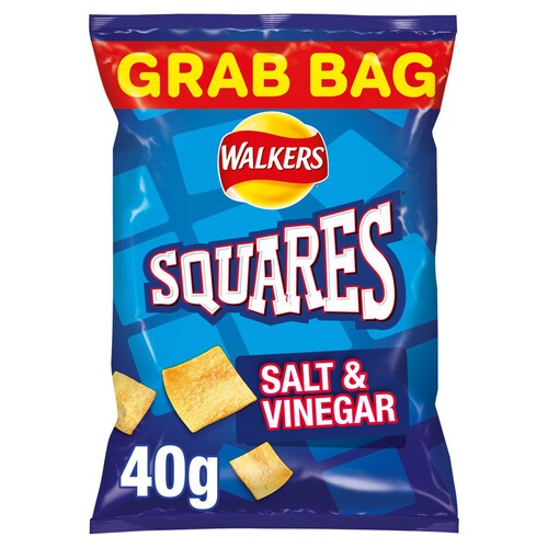 Walkers Squares Salt & Vinegar Snacks Crisps