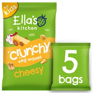 Ella's Kitchen Organic Crunchy Cheesy Pea Crisps Kids Snack Multipack 3+ Years 5x10g