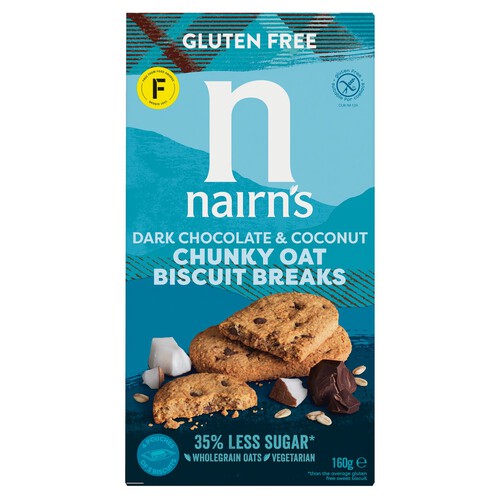 Nairn's Gluten Free Dark Chocolate & Coconut Biscuit Breaks