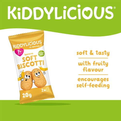 Kiddylicious Banana Soft Biscotti Baby Snacks
