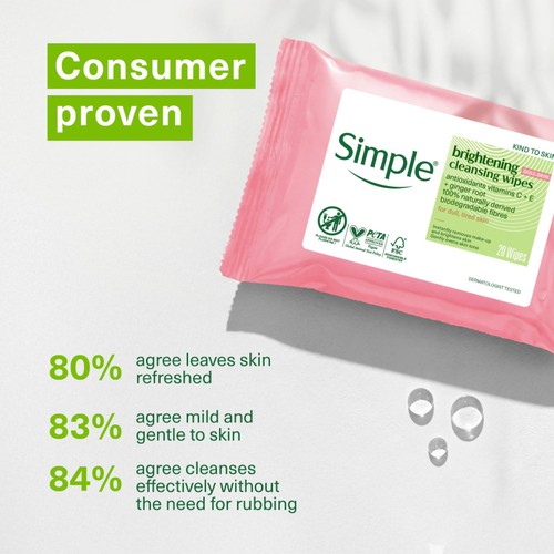 Simple Face Wipes Bio Instant Protect & Glow