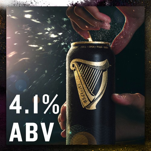 Guinness Draught Stout Beer 4.1% vol Cans 12 x 440ml