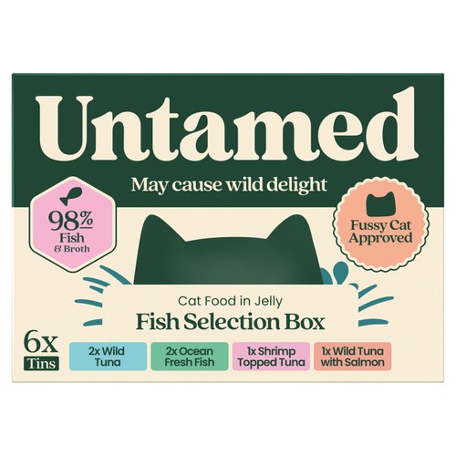 Untamed Fish Selection Box In Jelly Cat Food 6 x 75g