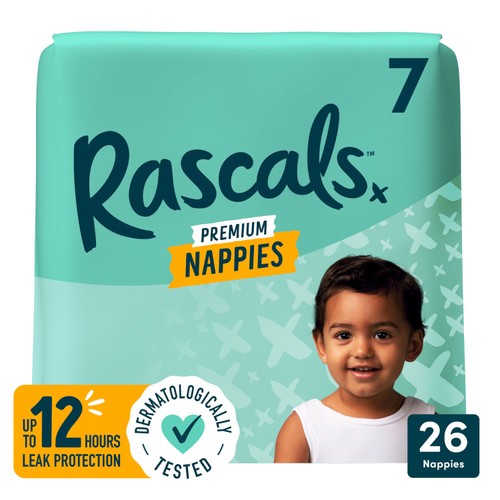 Rascals Premium Size 7 Nappies 