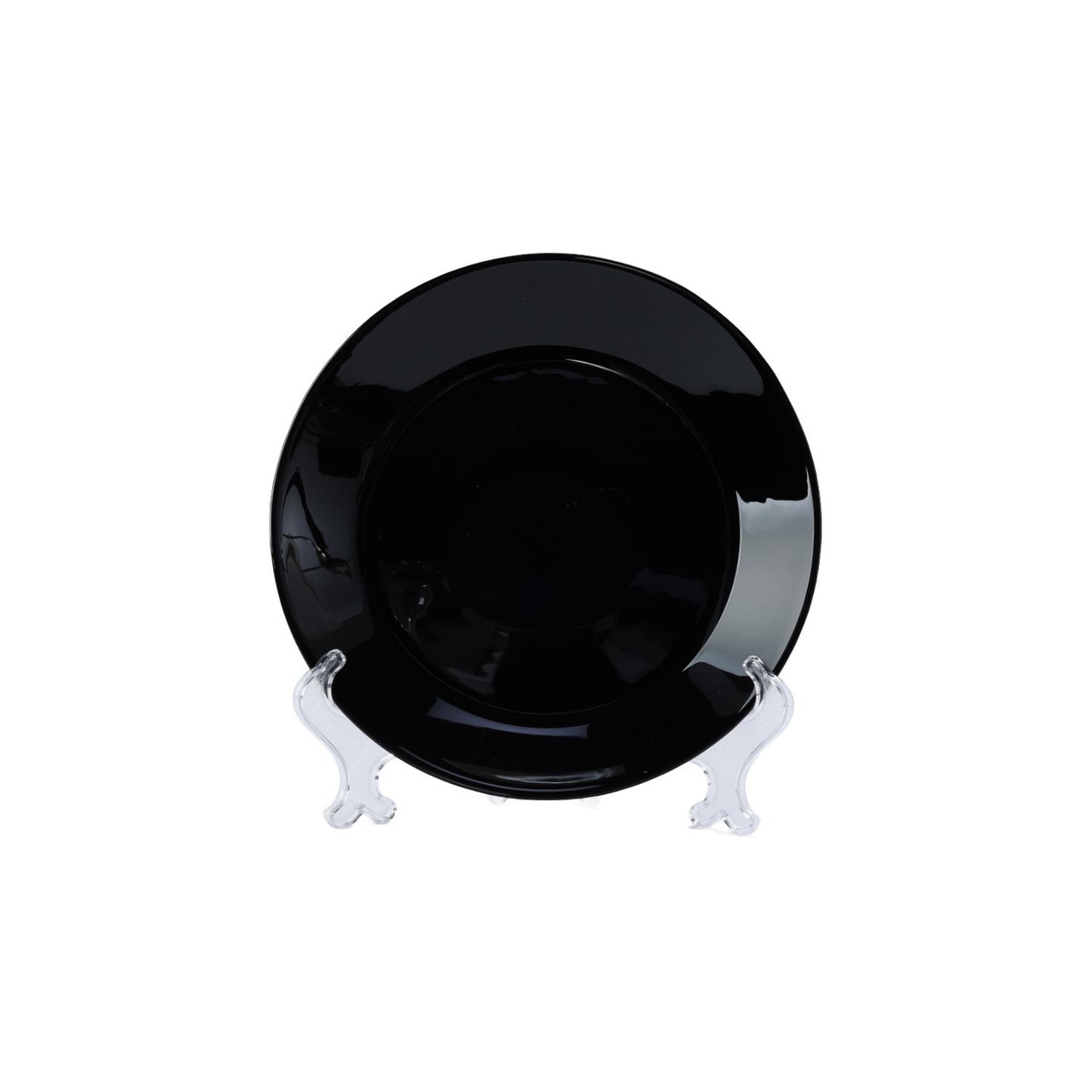 Nutmeg Home Essentials Black Glass Side Plate