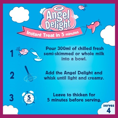 Angel Delight Strawberry Instant Dessert Mix 59g