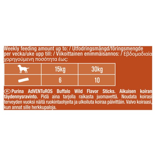 Adventuros Sticks Dog Treat Buffalo Flavour