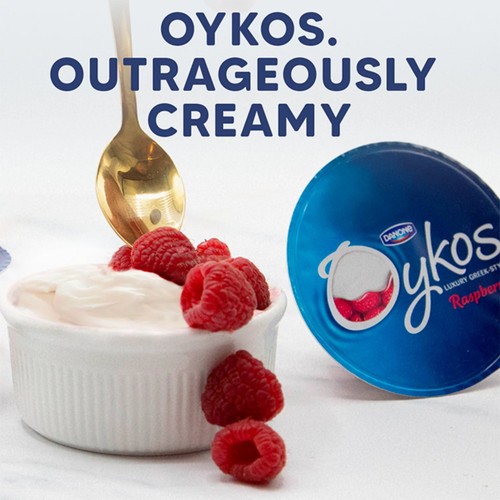Oykos Raspberry Luxury Greek Style Yoghurt Dessert 4x110g