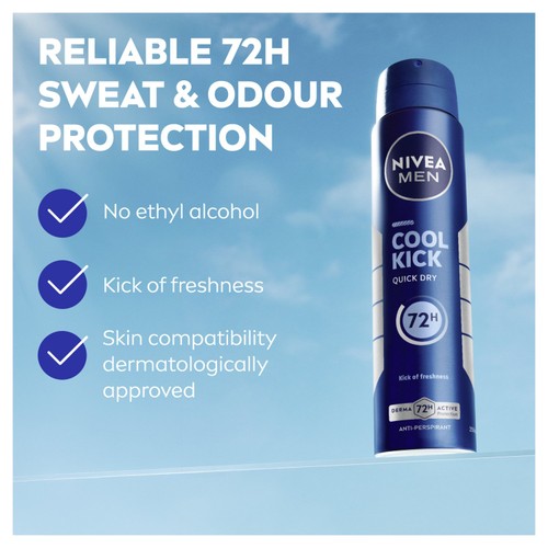 NIVEA MEN Cool Kick 72h Anti-Perspirant Deodorant Spray