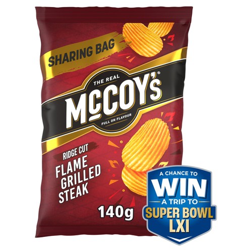 McCoy's Flamed Grilled Steak Sharing Crisps  140g