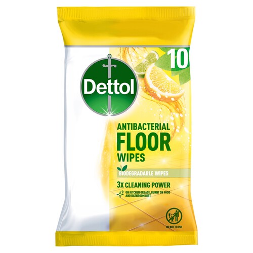 Dettol Multi Purpose Antibacterial Floor Cleaning Wipes Lemon