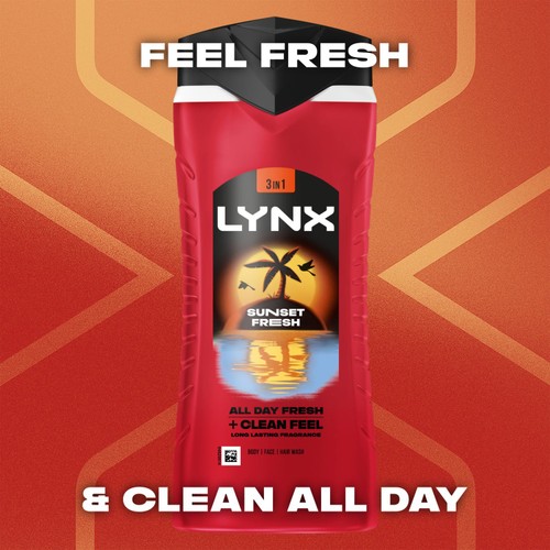 Lynx Bodywash Sunset Fresh   500ml