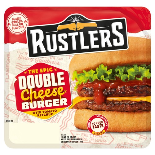 Rustlers The Epic Double Cheeseburger   145g