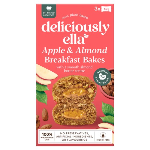 Deliciously Ella Apple & Almond On-the-Go Breakfast Bakes Multipack 3x50g
