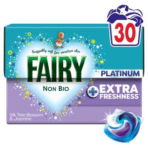 Fairy Non-Bio Platinum Silk Tree Blossom & Jasmine Laundry Pods 30 Washes