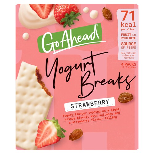 Go Ahead Strawberry Fruit Yogurt Breaks Snack Bars 4 Pack Multipack 