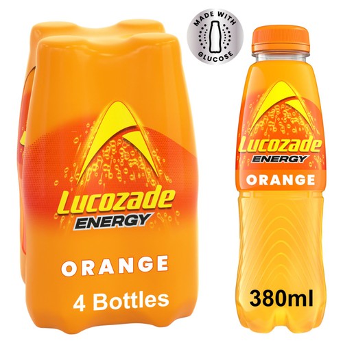 Lucozade Energy Drink Orange 4 Pack