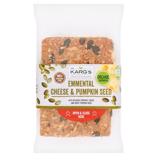 Dr. Karg's Organic Crispbread Emmental Cheese & Pumpkin Seed 