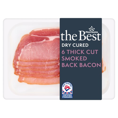 Morrisons The Best Thick Cut Dry Cured Smoked Back Bacon 