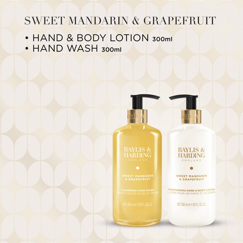 Baylis & Harding Sweet Mandarine & Grapefruit Badedose Geschenk-Set – Vegan | Mit Duschcreme, Körperbutter & Mehr