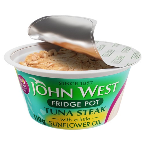John West No Drain Fridge Pot Tuna Steak In Sunflower Oil (3x110g)