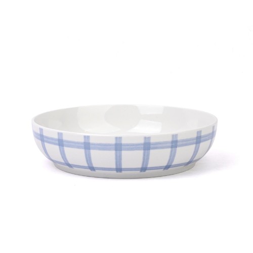 Gingham Decal Pasta Bowl