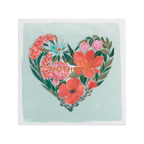 Floral Heart Mother's Day Card