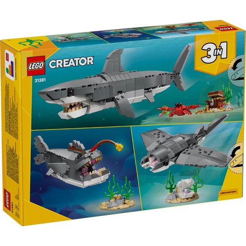 Lego Creator Fierce Shark With A Treasure Chest 31381