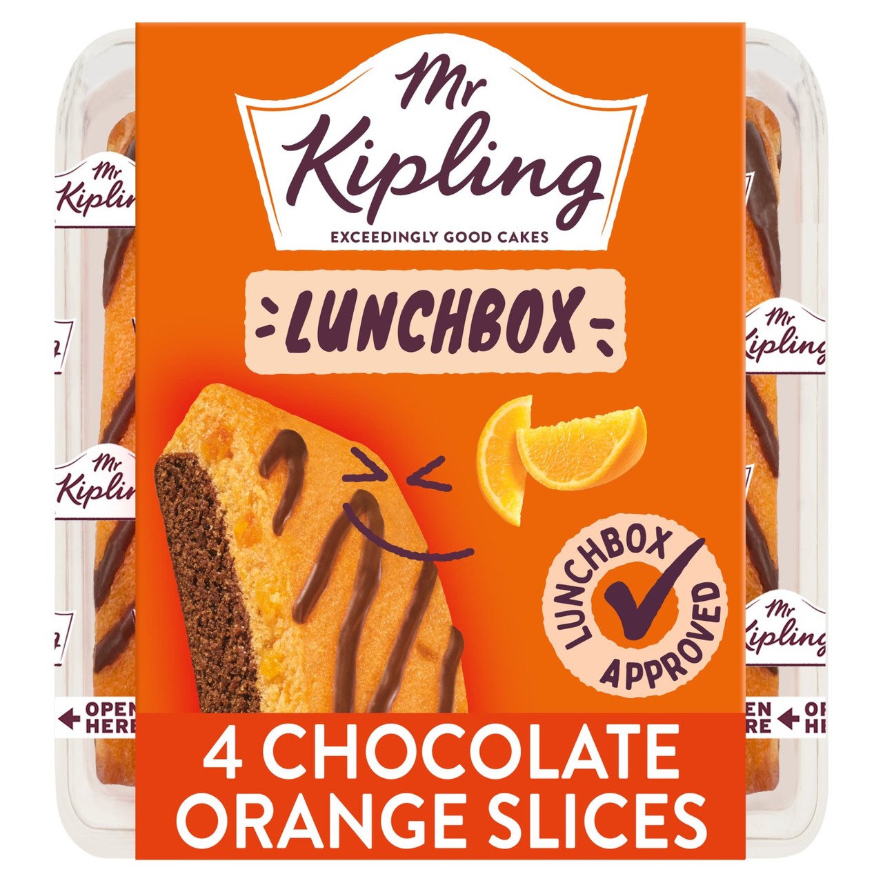 Mr Kipling Lunchbox Milk Chocolate Orange Cake Slices 4 Pack