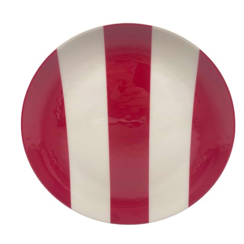 Nutmeg Striped Plate Red