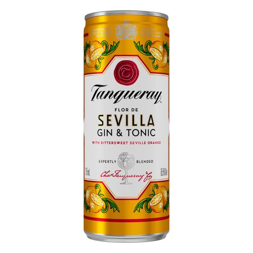 Tanqueray Flor de Sevilla Gin and Tonic 6.5% vol Premix Can